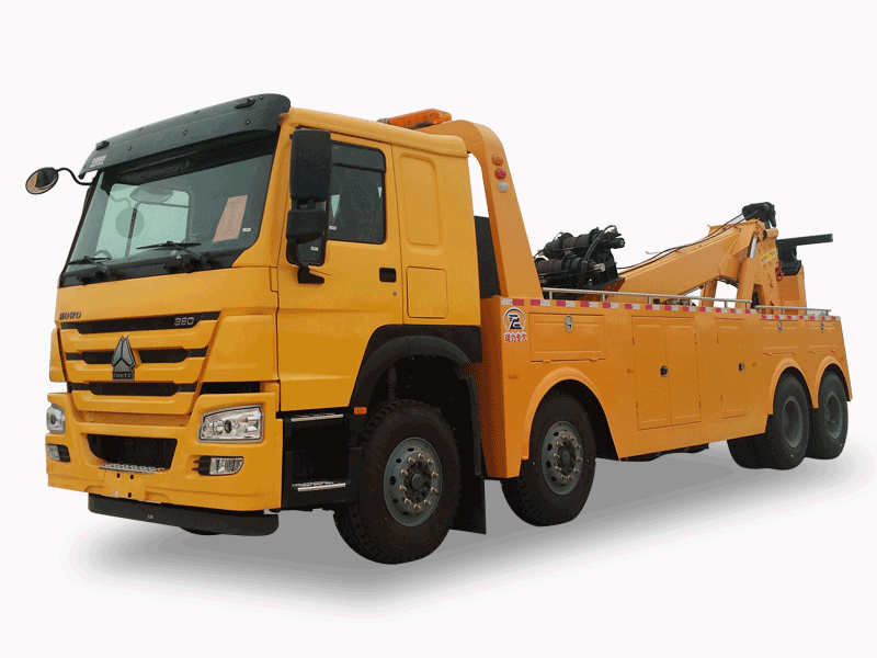 重汽前四后八黃牌一拖一清障車(chē)