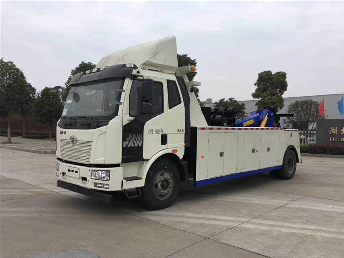 解放J6一拖一清障車(chē)